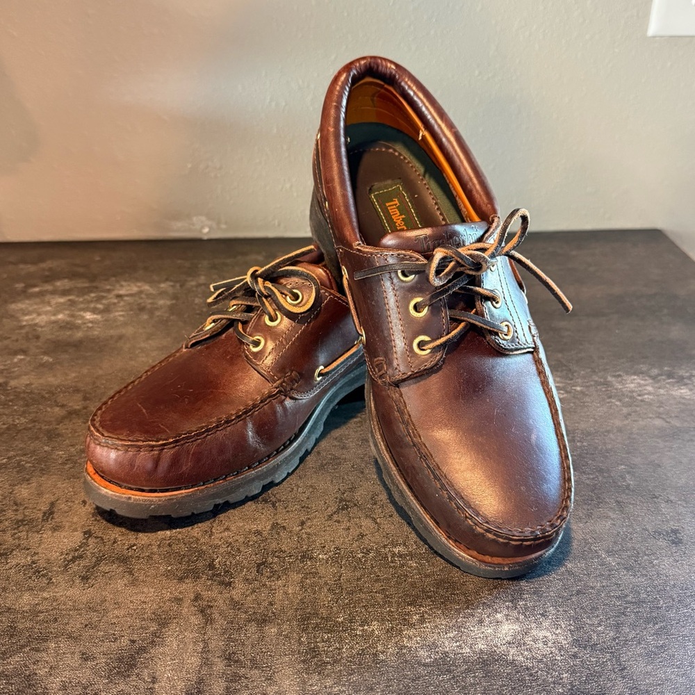 Mens Timberland Leather Boat Dress Casual Shoe 9M